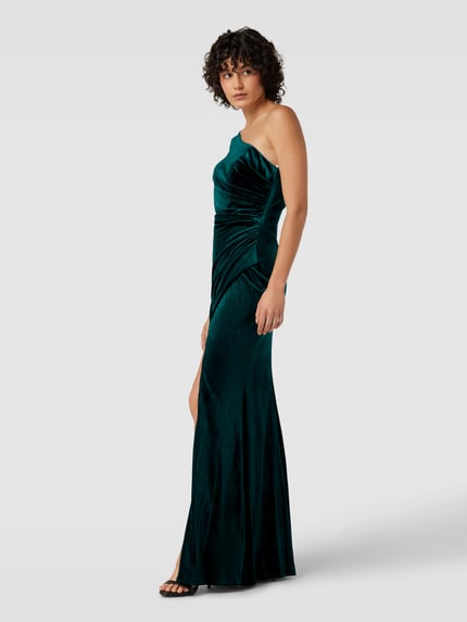 LUXUAR FASHION Abendkleid mit One-Shoulder-Träger Gruen 1