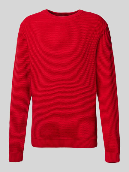 REVIEW Regular Fit Strickpullover aus reiner Baumwolle Rot 2