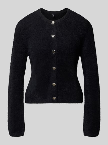 ONLY Strickjacke mit Herzknöpfen Black 1