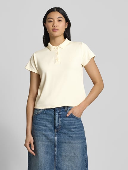 ba&sh Poloshirt mit kurzer Knopfleiste Ecru 4