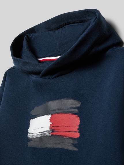 Tommy Hilfiger Kids Regular fit hoodie van katoenmix Marineblauw - 2