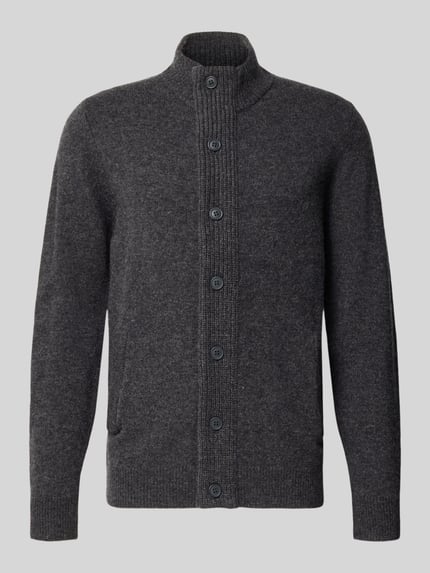 Barbour Cardigan mit Stehkragen Graphit 2