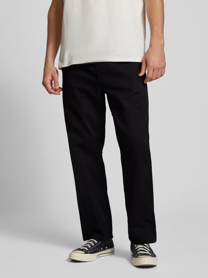 Carhartt Work In Progress Regular fit broek met steekzakken opzij, model 'FLINT' Zwart - 4