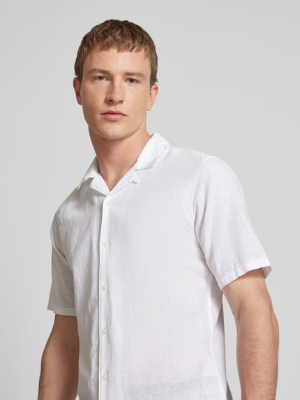 ONLY & SONS Freizeithemd aus Baumwoll-Leinen-Mix Modell 'CAIDEN' Weiss 3