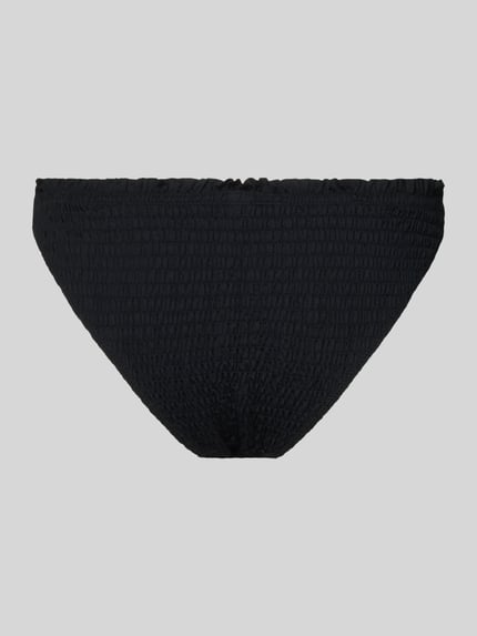 Produktfoto, schwarzer Bikini Slip mit Strukturmuster, Wellensaum, Regular Fit, Modell 'SKIN LOBSTER' von Neo Noir, glatte Textur