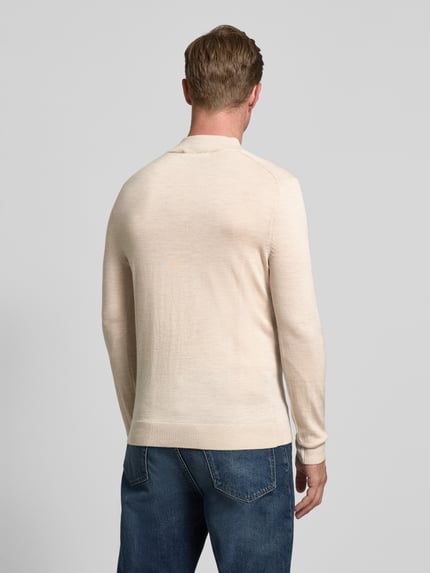 Selected Regular fit gebreide pullover van zuivere merinowol, model 'TRAY' Offwhite - 5