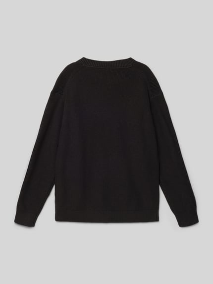 Calvin Klein Jeans Strickpullover mit gerippten Abschlüssen Black 3