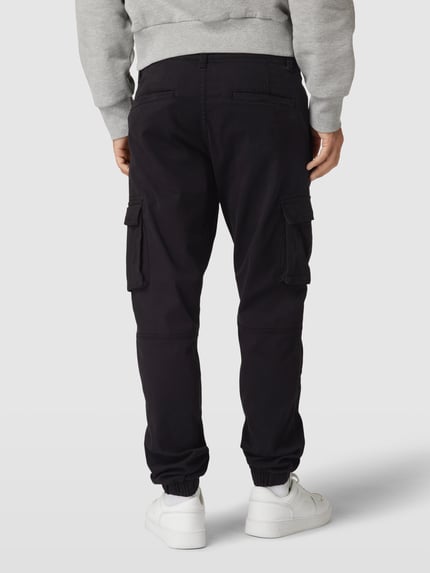 ONLY & SONS Cargobroek met elastische pijpboorden, model 'CANS STAGE' Zwart - 5