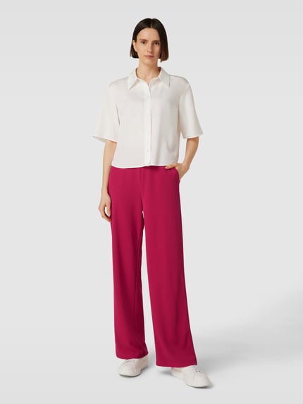 VILA Regular Fit Stoffhose mit elastischem Bund Modell 'SOL' Rot 1