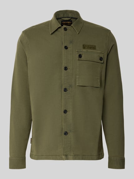 Productfoto, Regular Fit Hemdjacke met kentkraag en labelstitching van PME Legend, heren, mix van katoen en lyocell, borstzak