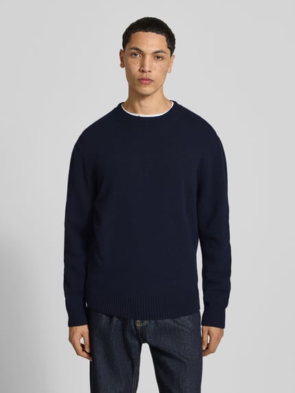 Closed Sweter z czystej wełny Jeansowy niebieski 4