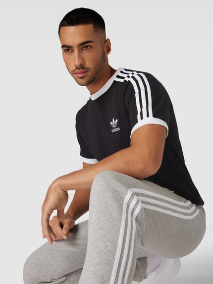 adidas Originals T-shirt met labelstitching Zwart - 3