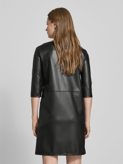 MM by Max Mara Smalle jurk in kunstleerlook Zwart - 5