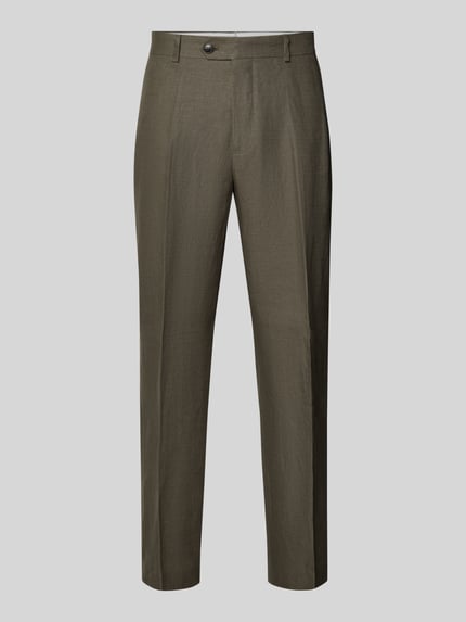 Produktfoto, Regular Fit pantalon uit puur linnen model 'BAIRD' van SELECTED HOMME, effen kleuren, persplooien, riemlussen, steekzakken, achterzakken, knoop- en ritssluiting, materiaal: linnen