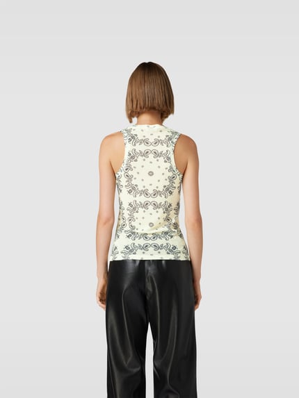 Nanushka Blousetop met paisleydessin Zand - 5