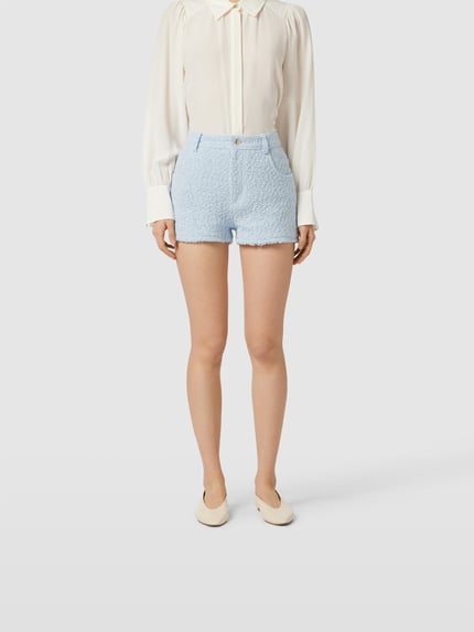 Iro Shorts in Bouclé-Optik Hellblau 4