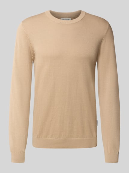 Casual Friday Gebreide pullover met ronde hals, model 'OSVALD' Beige - 2