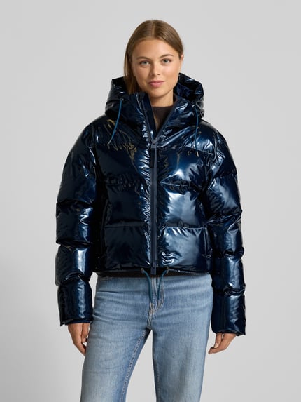 Rains Steppjacke mit Kapuze und Zweiwege-Reißverschluss Modell 'Alta' Marine 4