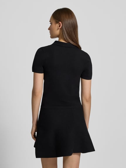 REVIEW Strickpullover mit Polokragen Black 5