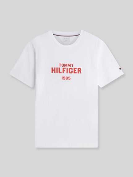 Tommy Hilfiger Regular Fit T-Shirt aus reiner Baumwolle Weiss 2