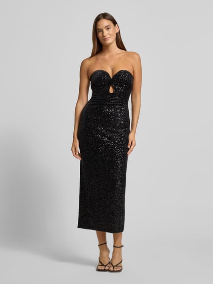 Forever New Sukienka z odkrytymi rękawami i cekinami model ‘Tori Teardrop’ BLACK 4