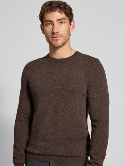 MCNEAL Gebreide pullover van wolmix met kasjmiermix Chocoladebruin gemêleerd - 3