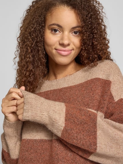 ONLY Pullover mit U-Boot-Ausschnitt Sand 3