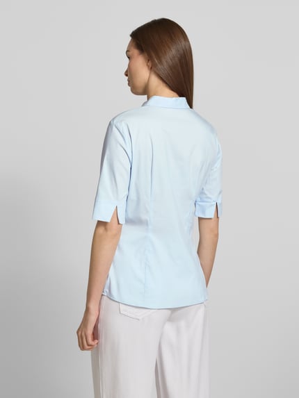 Christian Berg Woman Selection Overhemdblouse met blinde knoopsluiting Lichtblauw - 5