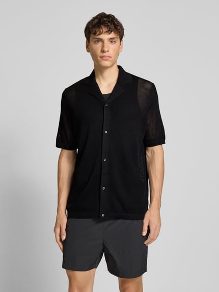 Calvin Klein Underwear Koszula casualowa o kroju regular fit z półprzezroczystego materiału Czarny 4