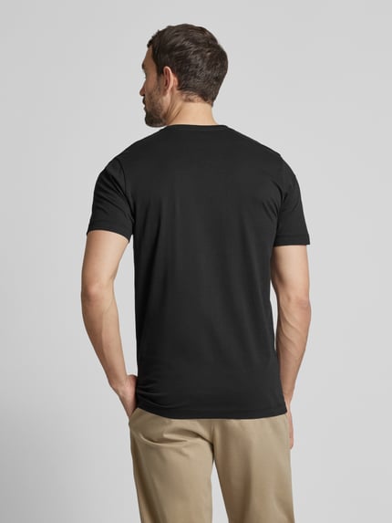 OLYMP Level 5 T-shirt met geribde ronde hals in een set van 2 stuks Zwart - 5