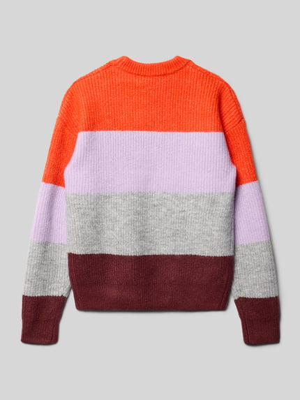 Garcia Strickpullover im Colour-Blocking-Design Mittelgrau Melange 3