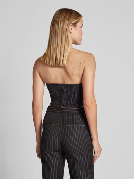 Gestuz Top met hartvormige hals en viscose, model 'Caylina' Zwart - 5