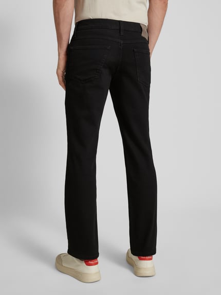 Mustang Straight fit jeans met labelpatch, model 'TRAMPER' Zwart - 5