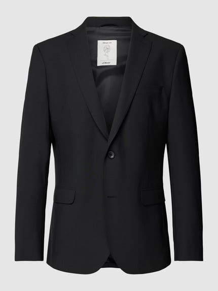 s.Oliver BLACK LABEL Regular Fit Sakko mit Woll-Anteil Modell 's.O ULTIMATE' Black 2