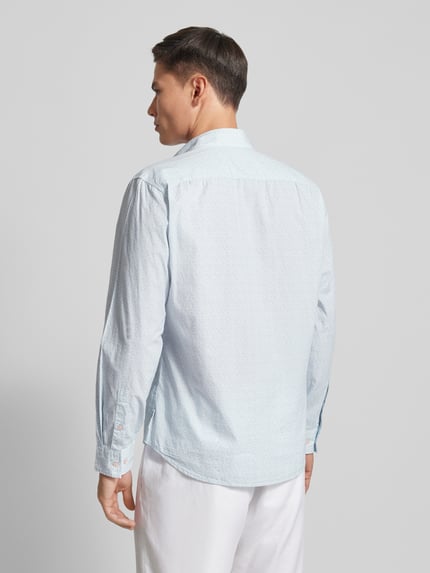 Marc O'Polo Freizeithemd mit Allover-Muster Modell 'Camp' Hellblau 5
