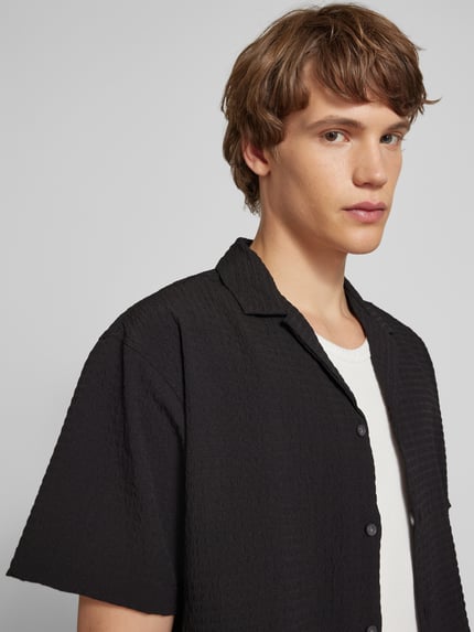 JACK & JONES Freizeithemd mit Knopfleiste Modell 'PABLO' Black 3