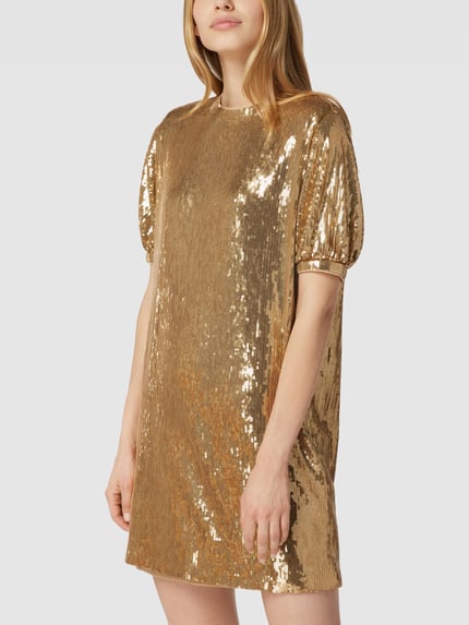 BOSS Mini-jurk met pailletten, model 'Eslica' Goud gemêleerd - 4