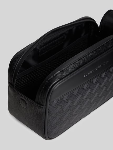Tommy Hilfiger Kulturbeutel/ Kosmetiktasche mit Logo-Schriftzug Modell 'MODERN MONOGRAM WASHBAG' BLACK 4