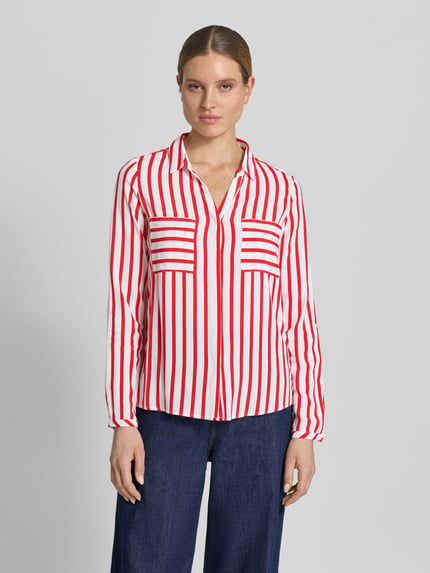 Christian Berg Woman Bluse aus Viskose mit Brusttaschen Rot 4