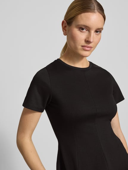 VERO MODA Shaped Fit T-Shirt mit Viskose-Anteil Modell 'ABBY' Black 3