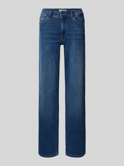 ONLY Straight Fit Jeans aus Baumwoll-Mix Modell 'BLUSH' Dunkelblau 2