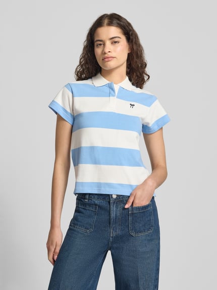 REVIEW Slim Fit Poloshirt mit Stitching Royal 4