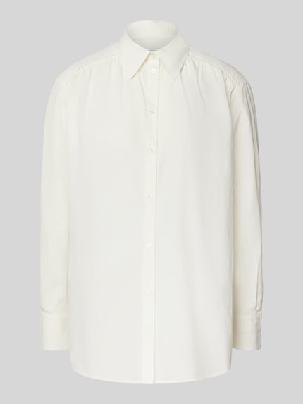 BOSS Orange Relaxed Fit Bluse mit Kentkragen Modell 'Belegant' Offwhite 2