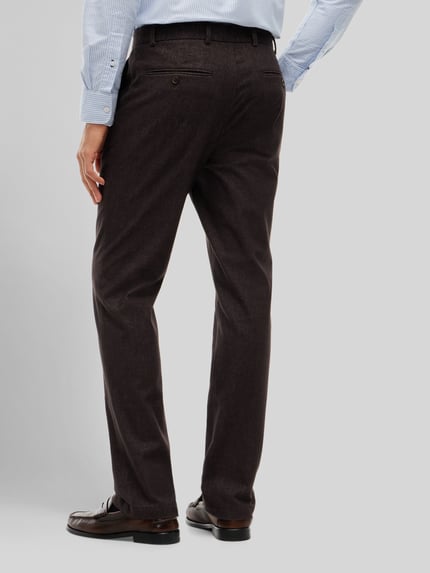 Tommy Hilfiger Slim Fit Gerade Hose aus Baumwoll-Mix mit Viskose-Anteil Modell 'DENTON' Dunkelbraun 5