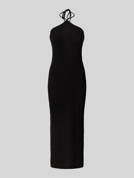 PIECES Knielanges Kleid mit Neckholder Modell 'ALICIA' Black 2