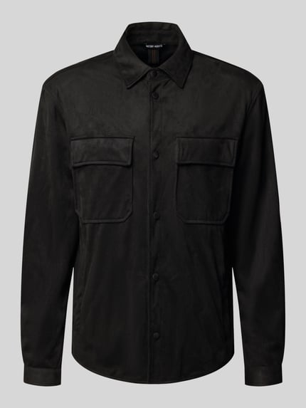 Regular Fit Hemdjacke in Leder-Optik Modell 'Dakar' Shop The Look MANNEQUINE