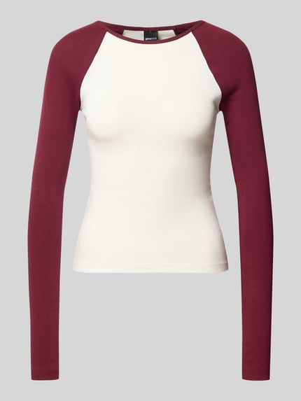 Gina Tricot Langarmshirt mit Raglanärmeln Bordeaux 1