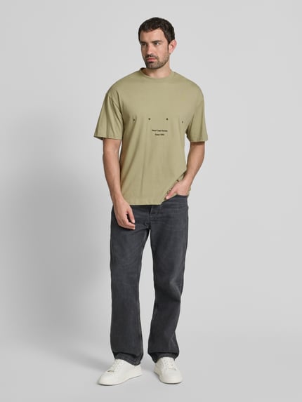 HUGO T-Shirt mit Rundhalsausschnitt Modell 'Duwrite' Hellgruen 1