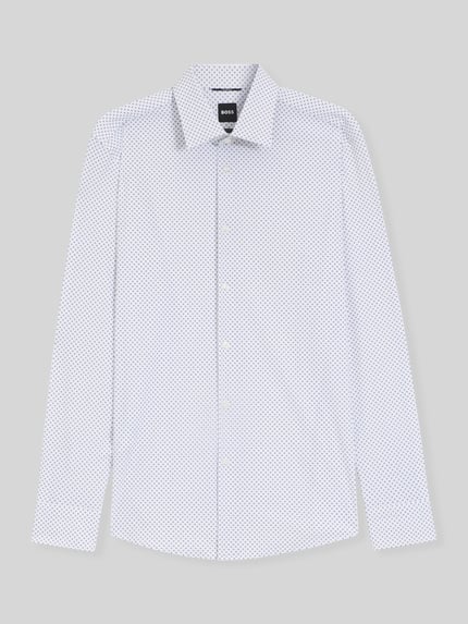 BOSS Slim Fit Businesshemd mit Allover-Muster Modell 'P-Hank-kent-C1-222' Hellblau 2