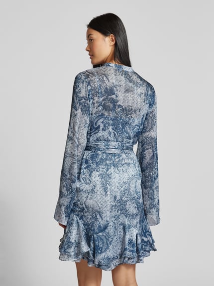GUESS Knielanges Kleid mit Bindegürtel Modell 'SIBILLA' Jeansblau 5